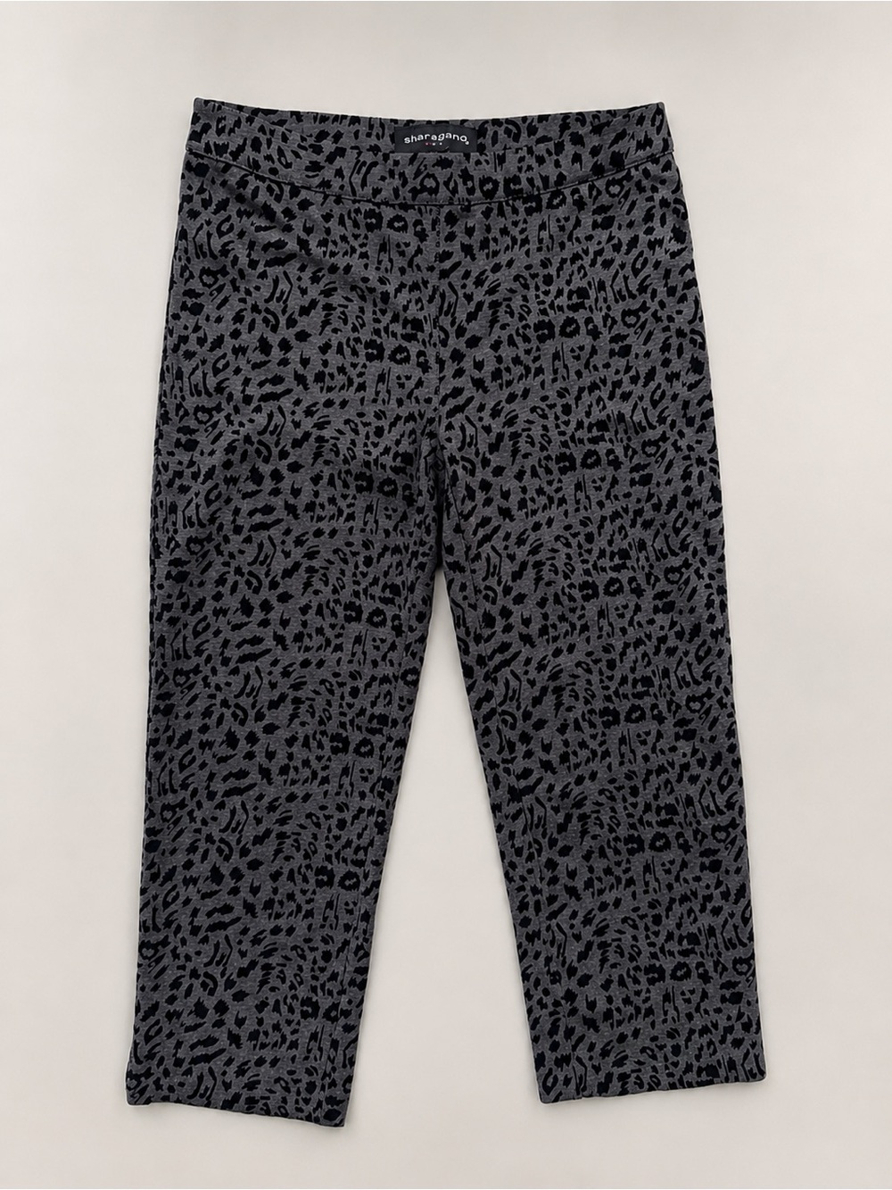 Vintage Sharagano Animal Print Stretch Capris | Size Small | Y2K Career Chic